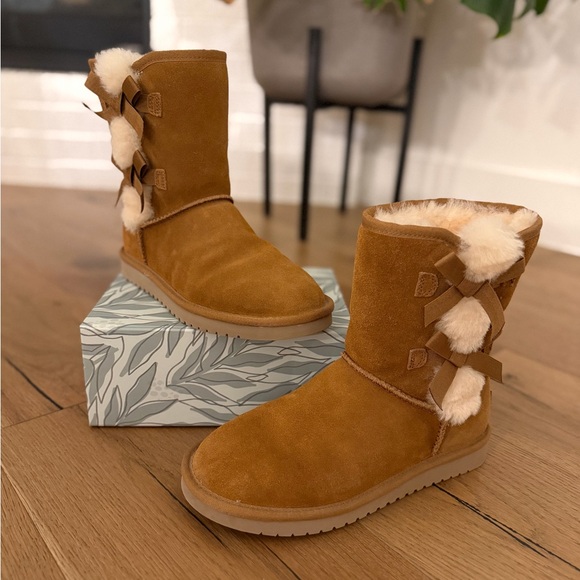 Chestnut Uggs - Suede Winter Boots - Picture 1 of 6